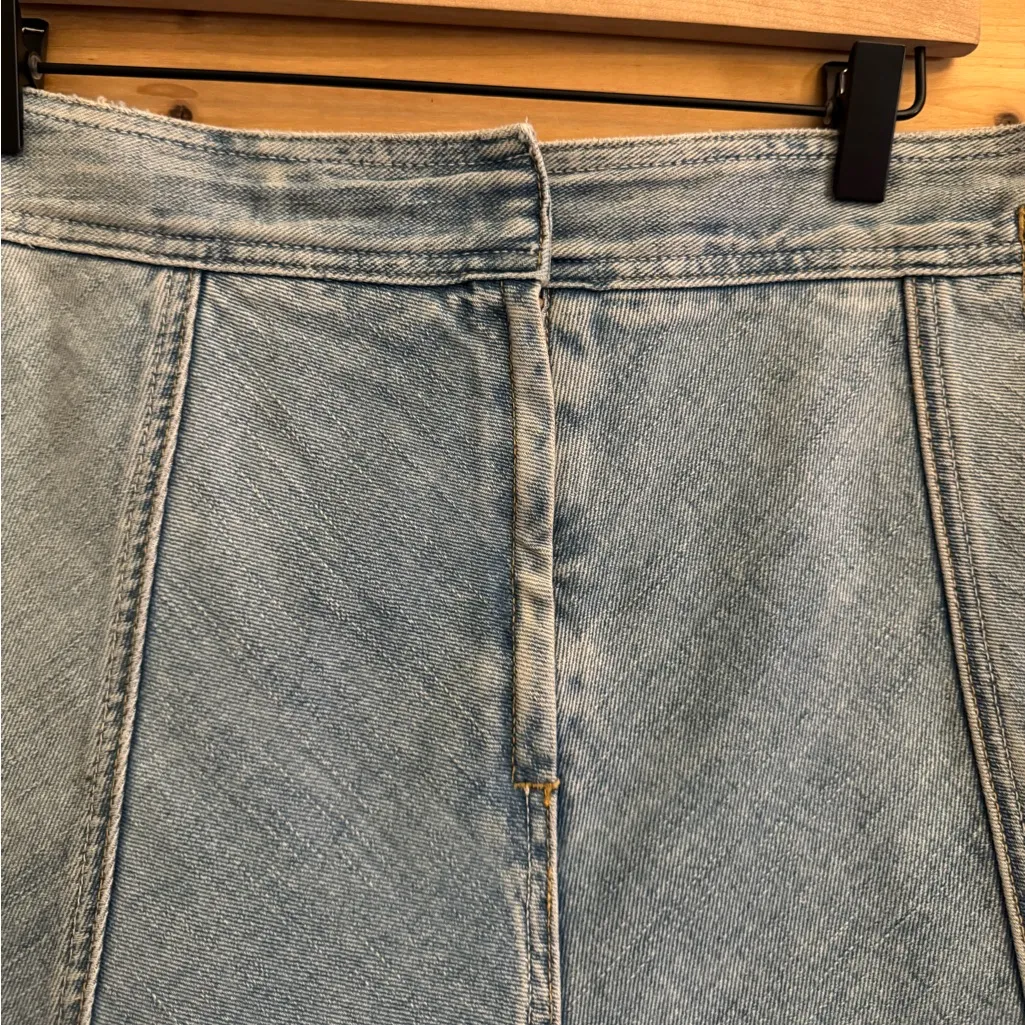 Y2K GAP Size Medium Light Blue Denim A Line Cotton Skater Skirt Western Summer - Image 3