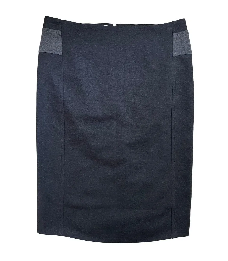 $720 Brunello Cucinelli 38 US 2 0 Gray Pencil Wiggle Skirt Stretch Straight - Image 1