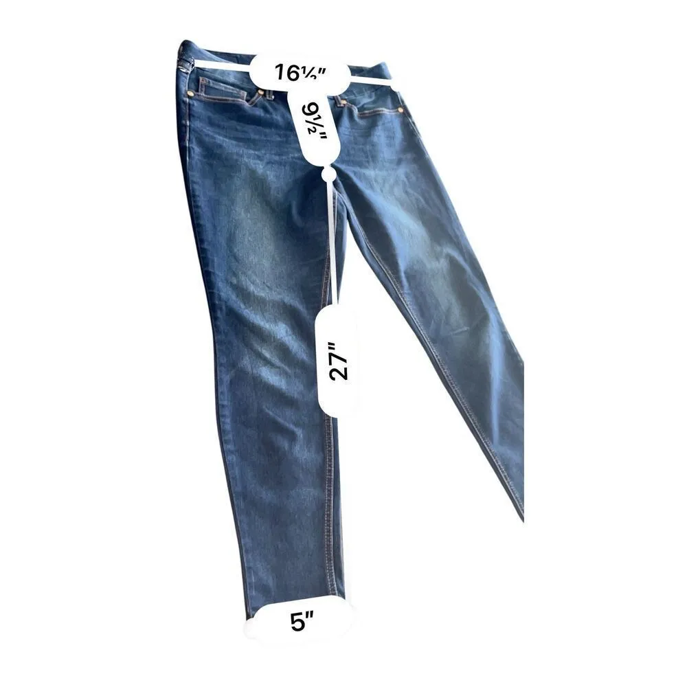 Seven7 leggings Jeans Womens Size 12 /14 Dark Wash Denim - Image 8