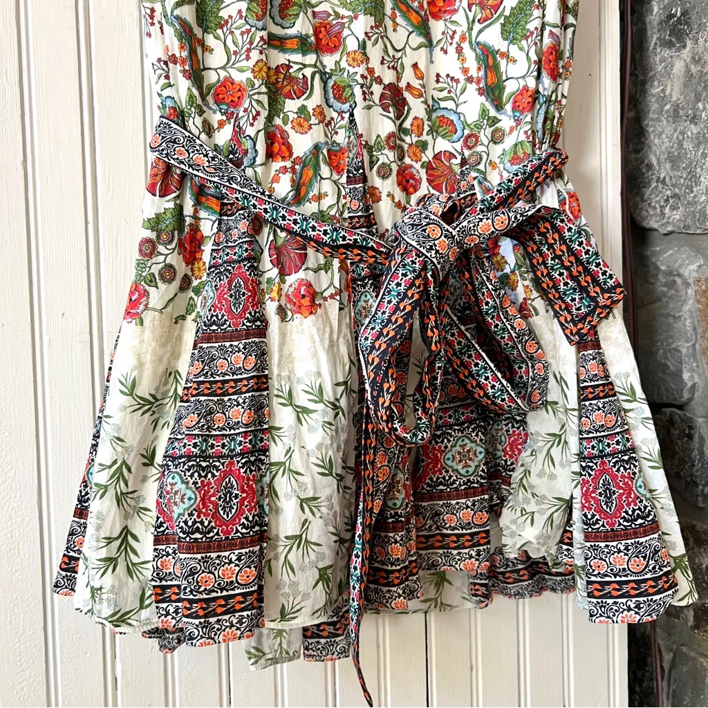 Alice + Olivia Mina Floral Belted Godet Mini/Midi Dress Size 12 - Image 2