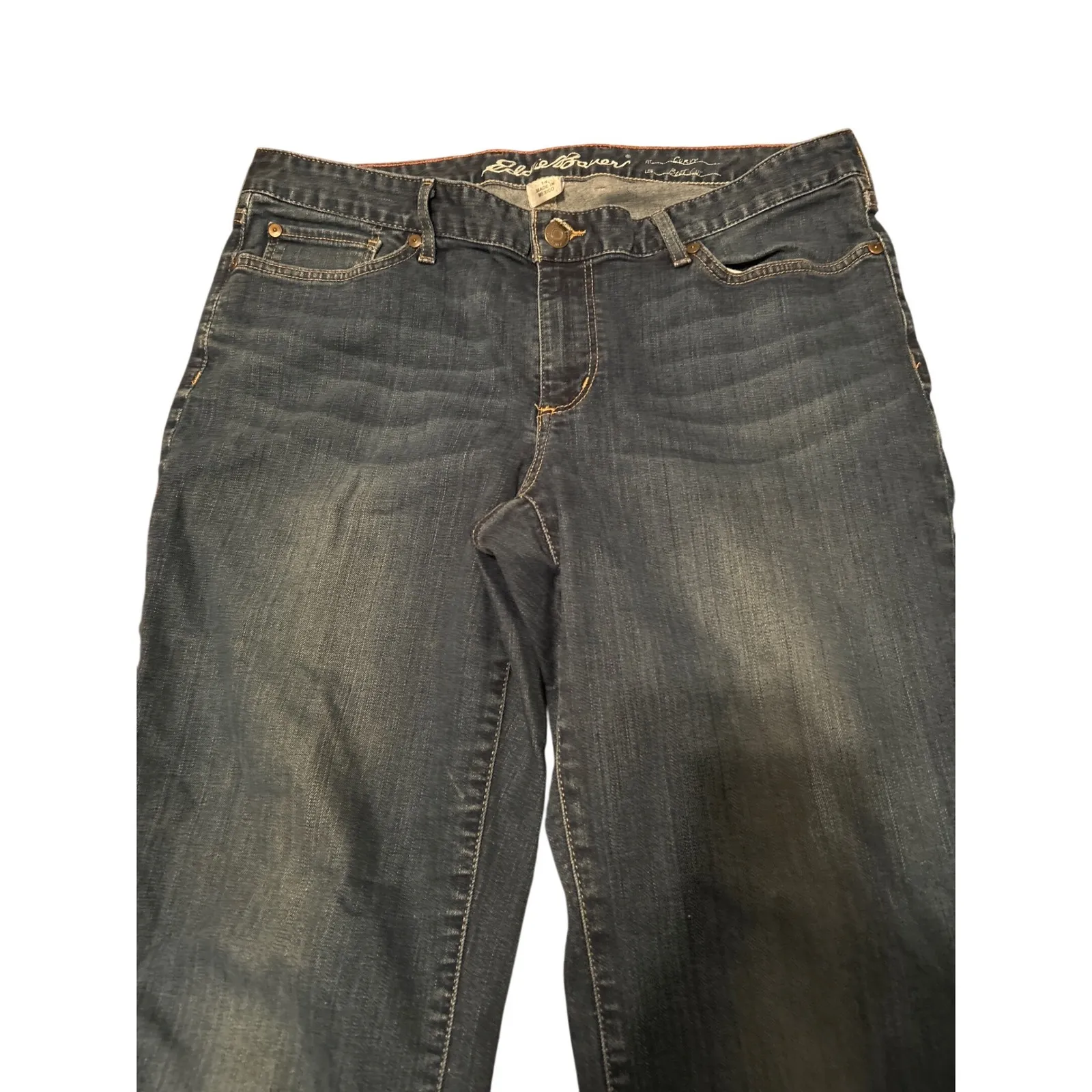 Eddie Bauer Women Curvy Fit Bootcut Jeans Dark Wash Size 14 - Image 3