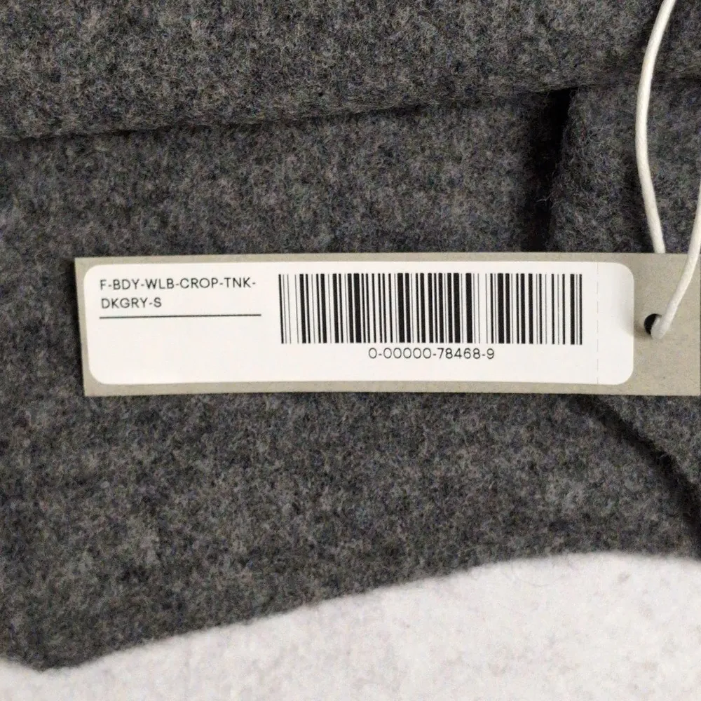 Everlane Cozy Stretch Tank Top Heathered Charcoal Grey Yak Hair Blend Size S New - Image 9