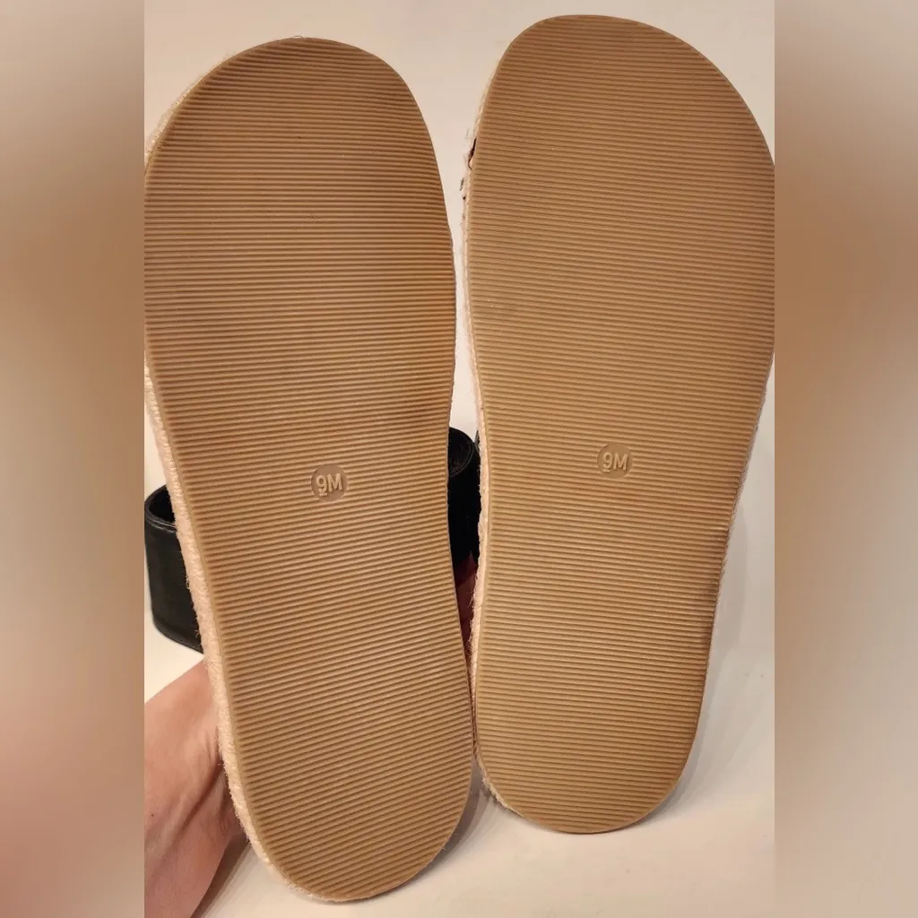 Joie Women's Nacho Espadrille Women’s Black Sandals Slides Size 9 - Image 10