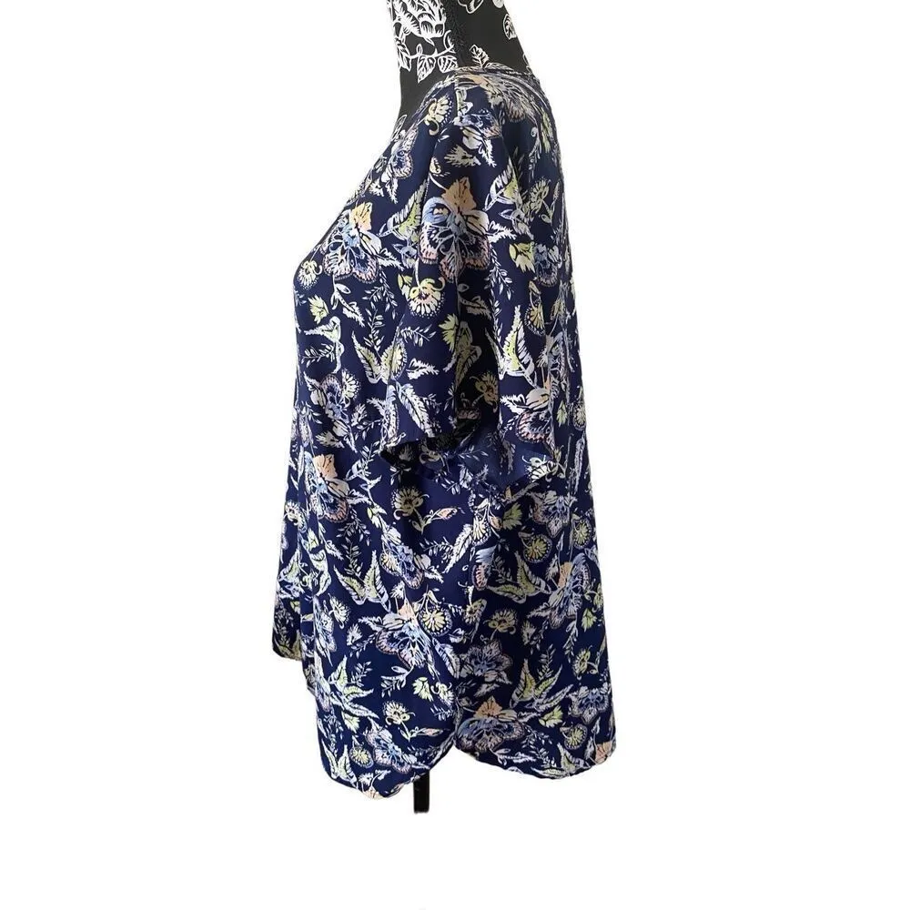 Faded Glory Floral Blouse Tropical Beach Hawaiian Vacation - Image 3