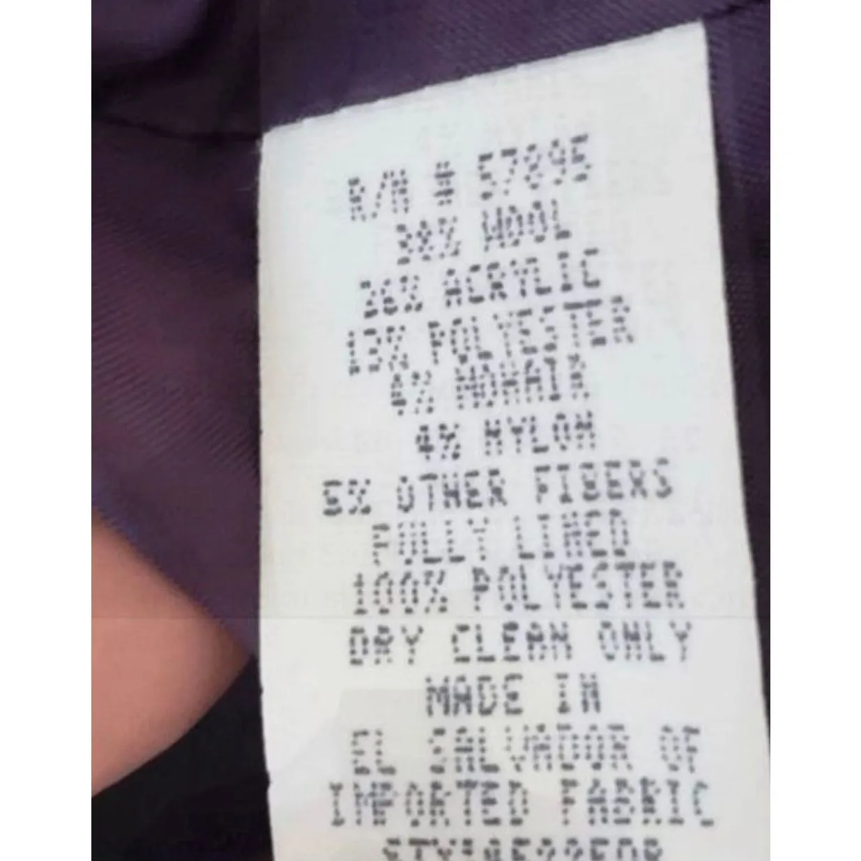 Dressbarn  Vintage Women Purple Plaid Retro Jacket Blazer Size 12 Wool Blend - Image 7