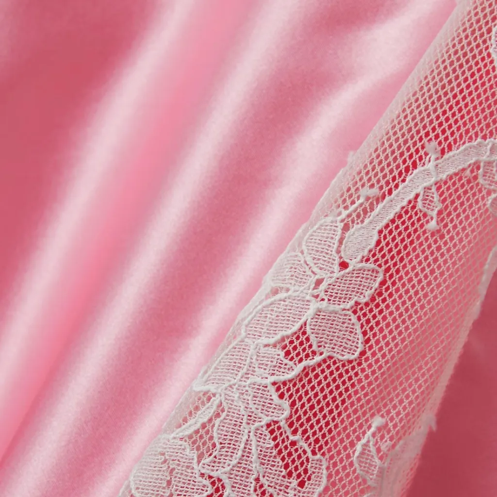 NWT LoveShackFancy Lionel Draped Lace-Trimmed Silk-Charmeuse Mini Dress - Image 3