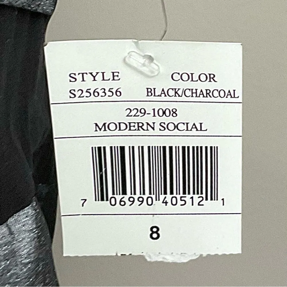 Scarlett One Shoulder Cocktail Dress Black And Silver Sleeveless Sz 8 NWT Social - Image 4