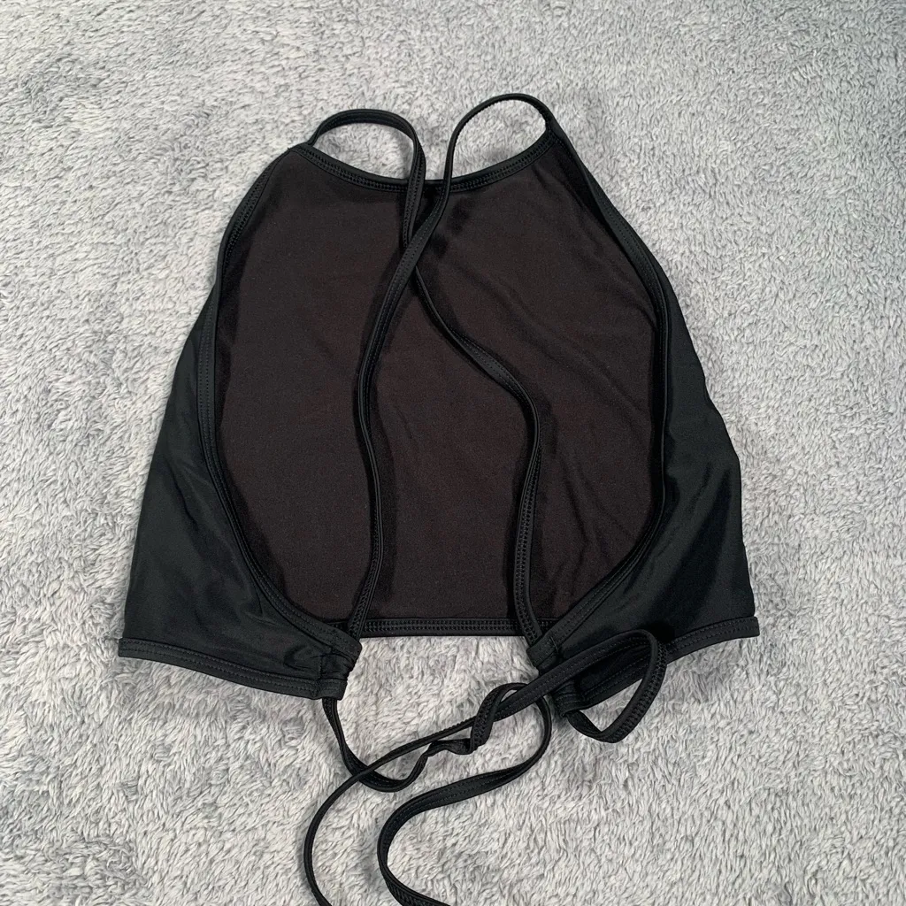 Aerie Black Crop swim top large - Image 6