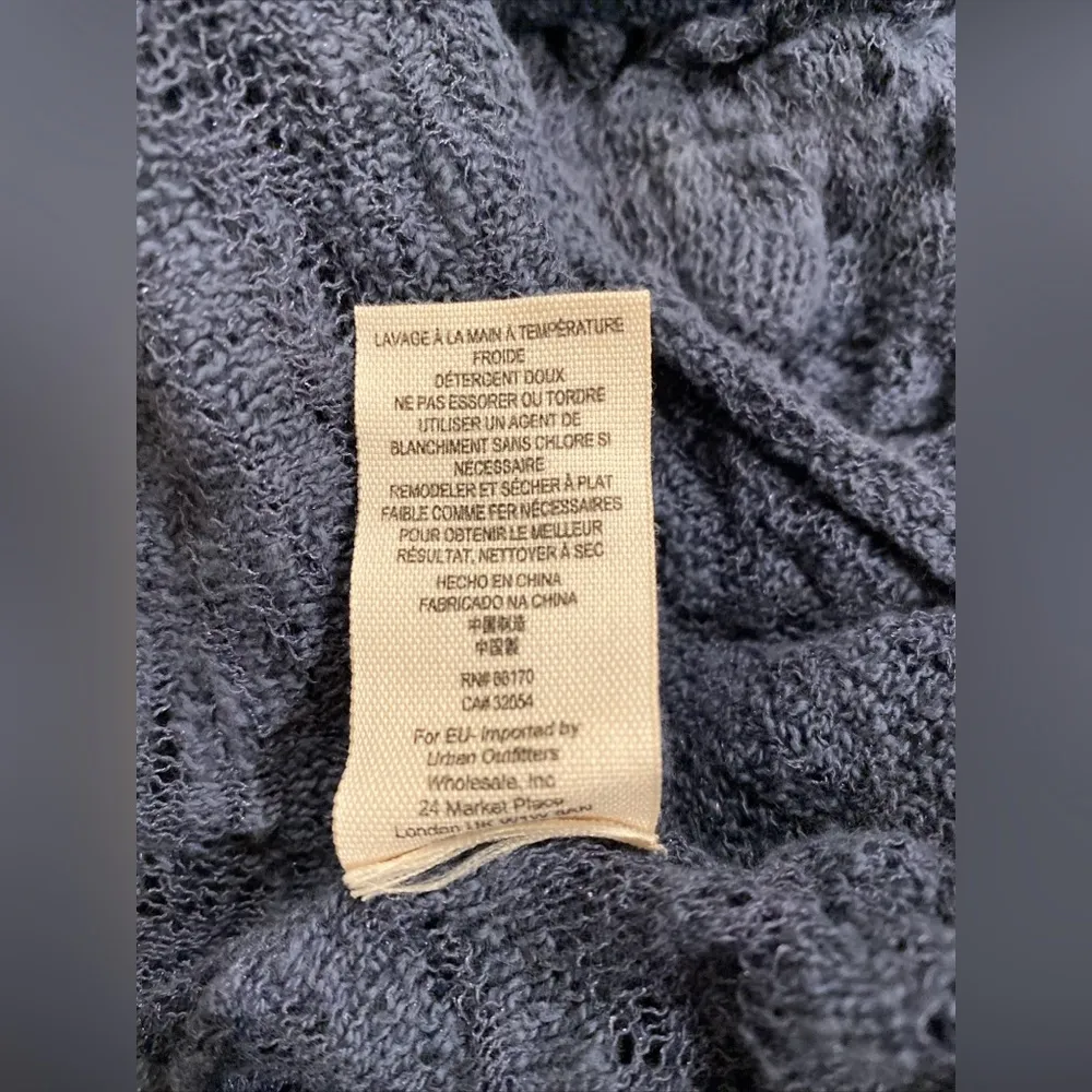 Free People Thrills and Frills Off-The-Shoulder Knit Sweater in Navy -Medium - Image 7