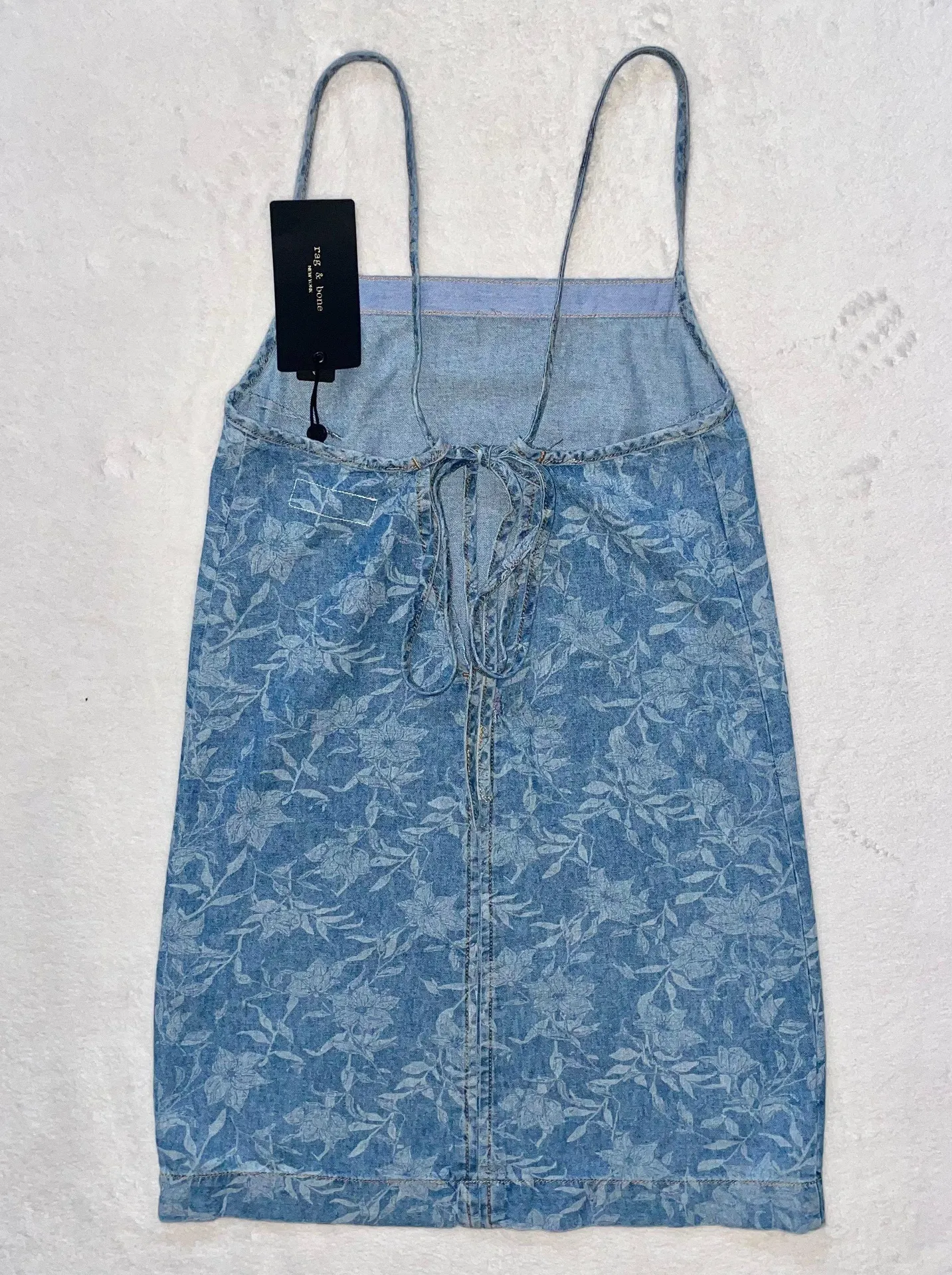 NWT Rag & Bone Laser Floral Denim Mini Dress size XXS - Image 4