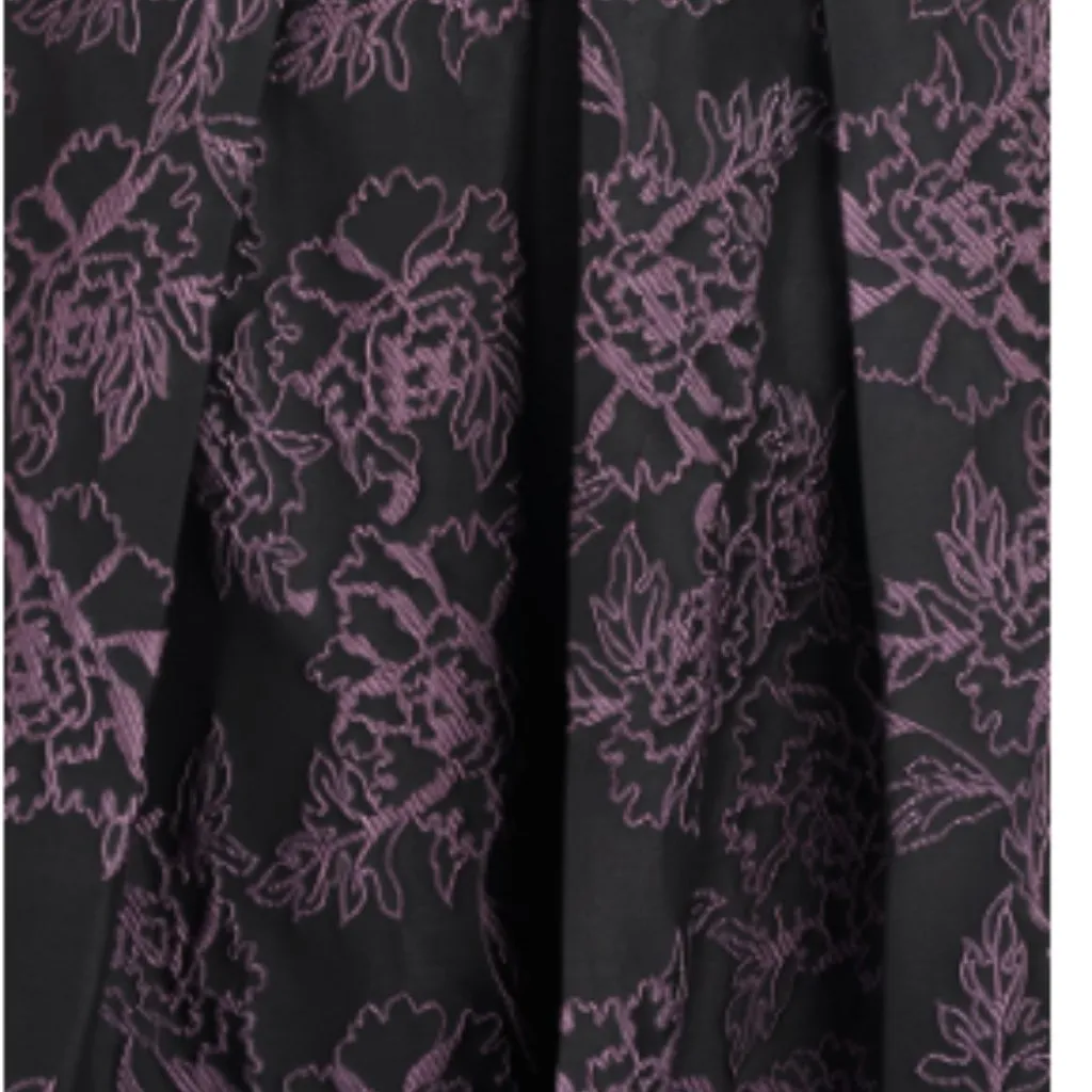 NWT KAY UNGER Everlee Walk Thru Jumpsuit Black / Dark Lavender Wedding Size 4 - Image 8