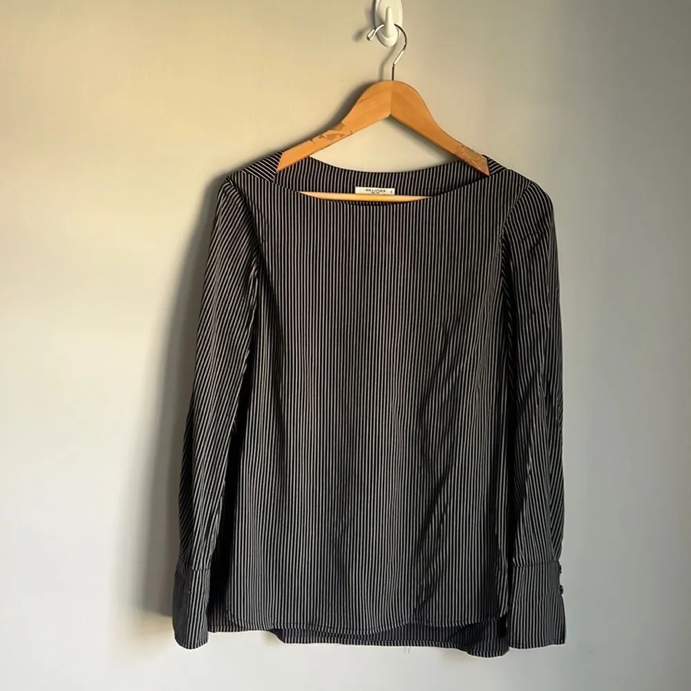 M.M Lafleur Rampling Top, Navy/White Stripe - Image 3