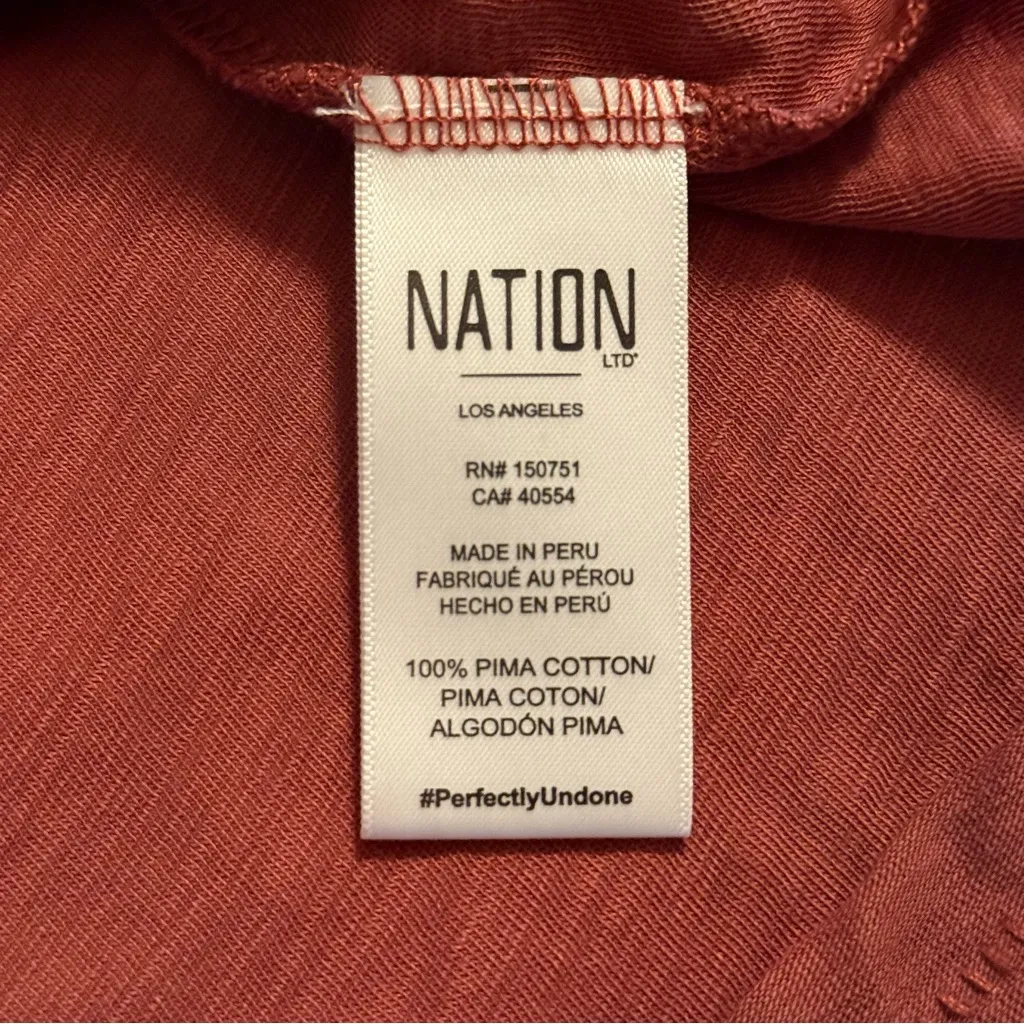 Anthropologie Nation LTD Emilia Rusted Rose V Neck Drama Puff Sleeve Top Size M - Image 9