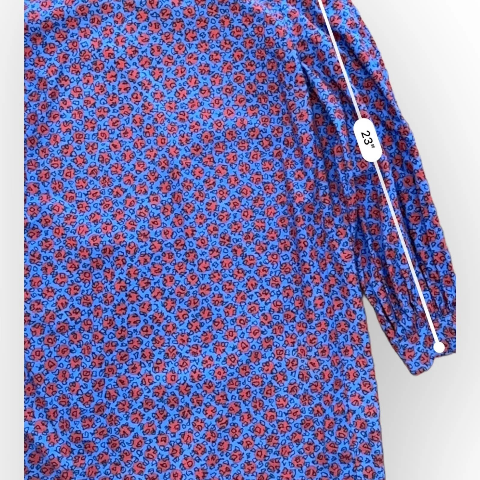 Whit Jude Dress Cotton blue red‎ Polka Dot Knee Length Shift Dress Size L Size L - Image 6