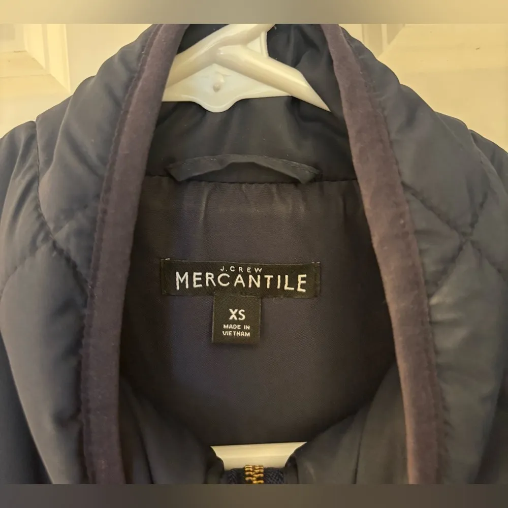 J. Crew Mercantile Quilted Vest in Navy, Size XS - Image 3