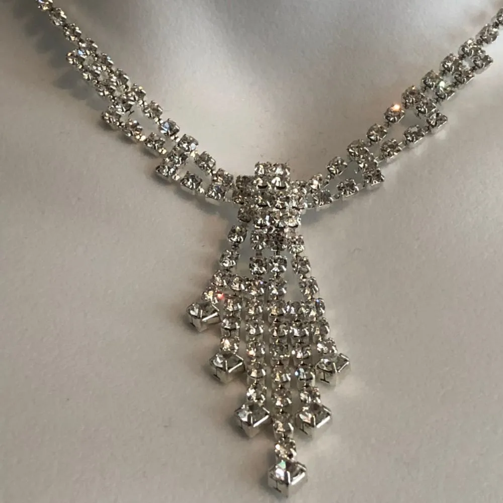Drop Rhinestone Necklace - Image 2