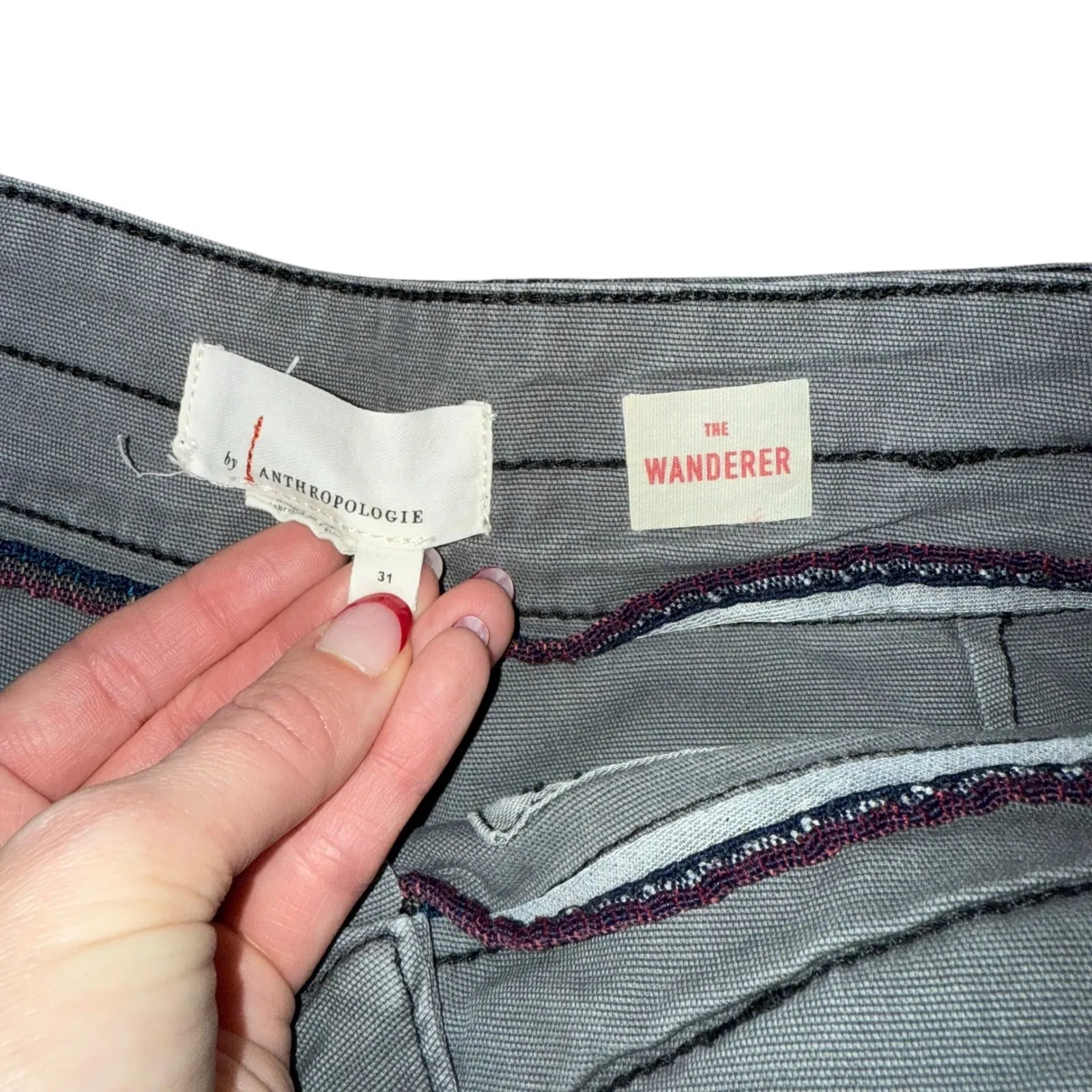 Anthropologie The Wanderer Cargo Pants Gray Utility Style Size 31 - Image 6