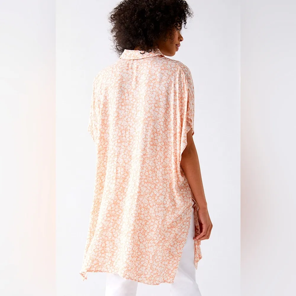 Lost+Wander Shirt Dress in Nude & White. - Image 3
