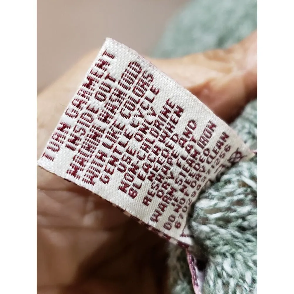 J. J. Always Women's Green Cotton High Neck Short Sleeve Knee Length Dress Large - Image 10