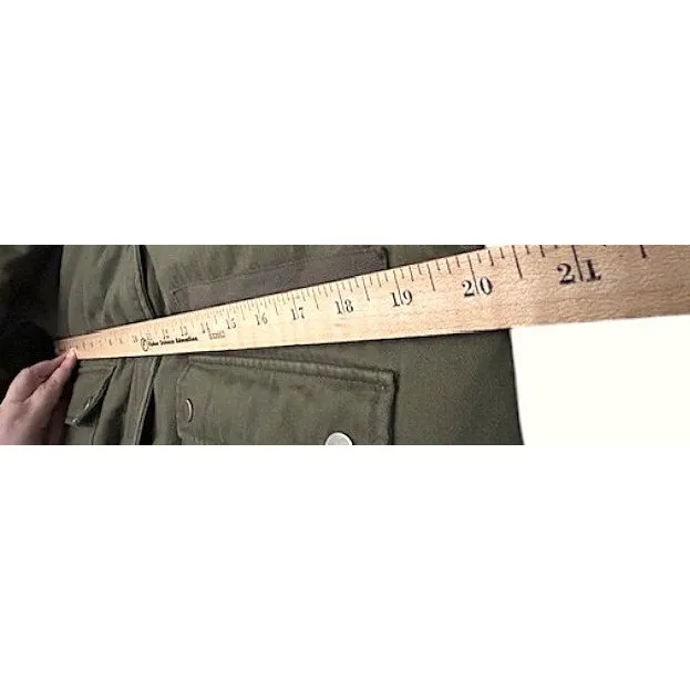 Garage L Olive Green‎ Utility Bomber Jacket Sherpa Collar Gorpcore Grunge Urban - Image 6