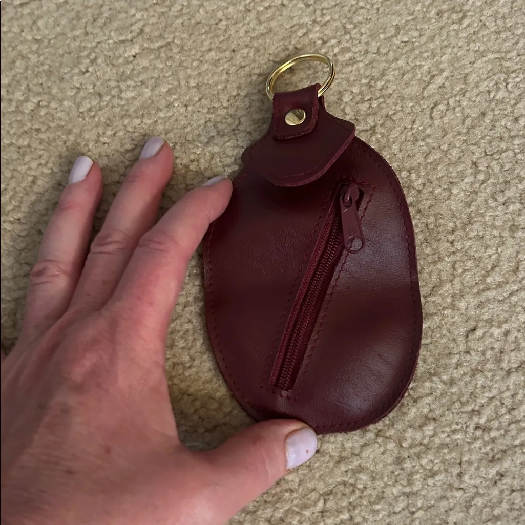 Brave Burgundy Wallet and Keychain Set Red - Image 6