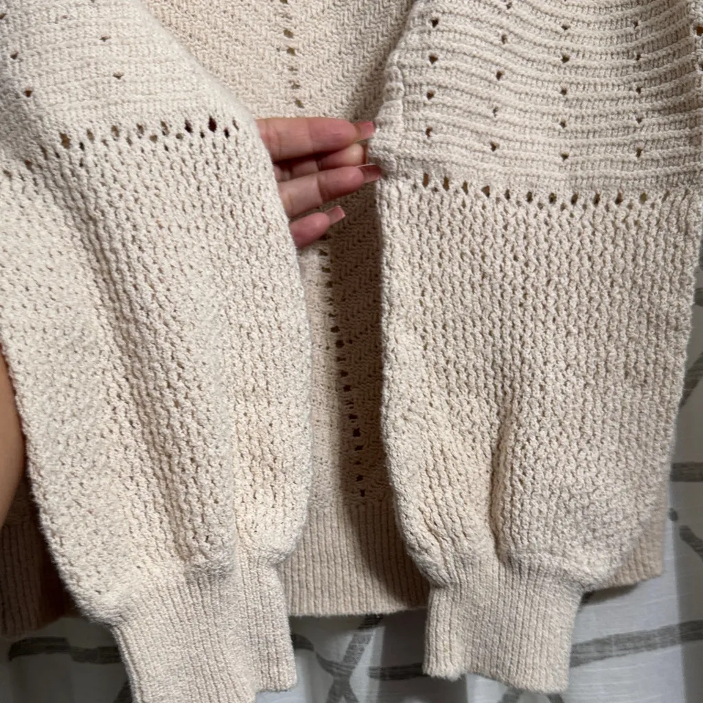 Cream Knit Women's Sweater - Image 3