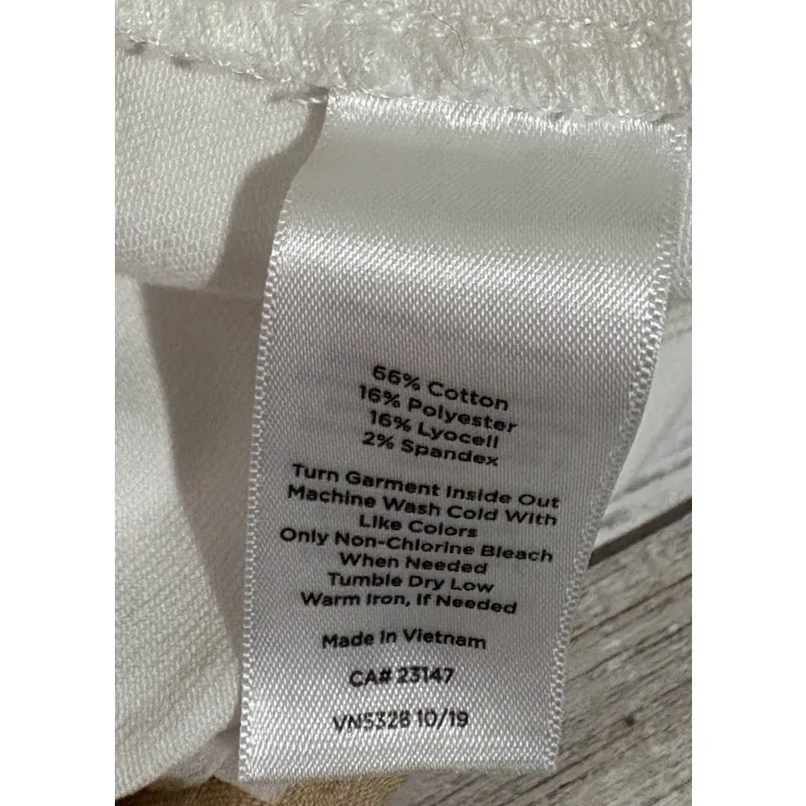 Talbots Flawless White High Waist Wide Leg Crop Jeans Size 14 - Image 9