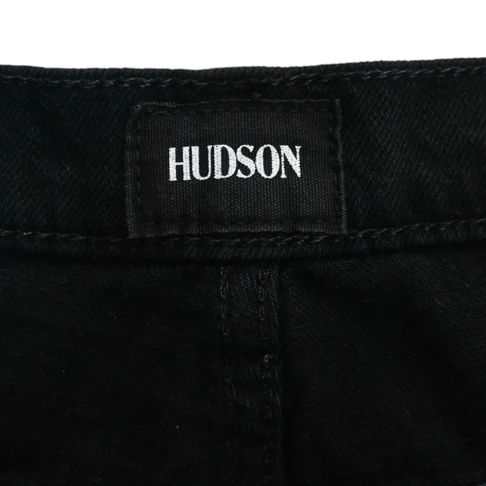 Hudson Womens 27 Tori Slouch Black Distressed Button Fly Jean Shorts - Image 8