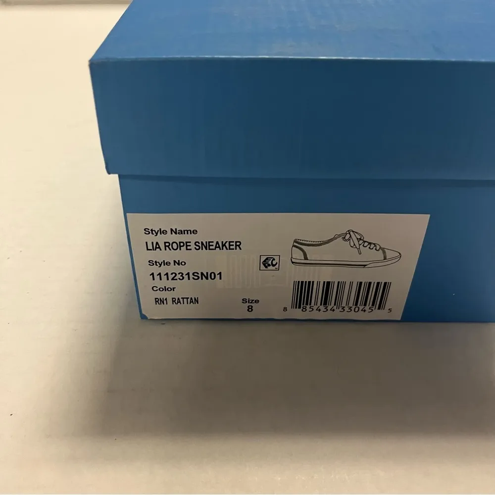 Jack Rogers Sneakers Lia Rope Sneaker in Tan Rattan Sz 8 NEW IN BOX NIB - Image 10