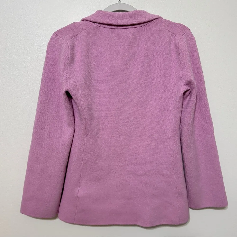 J CREW Pink Waisted Sweater Blazer Size XS Button BQ788 - Image 7