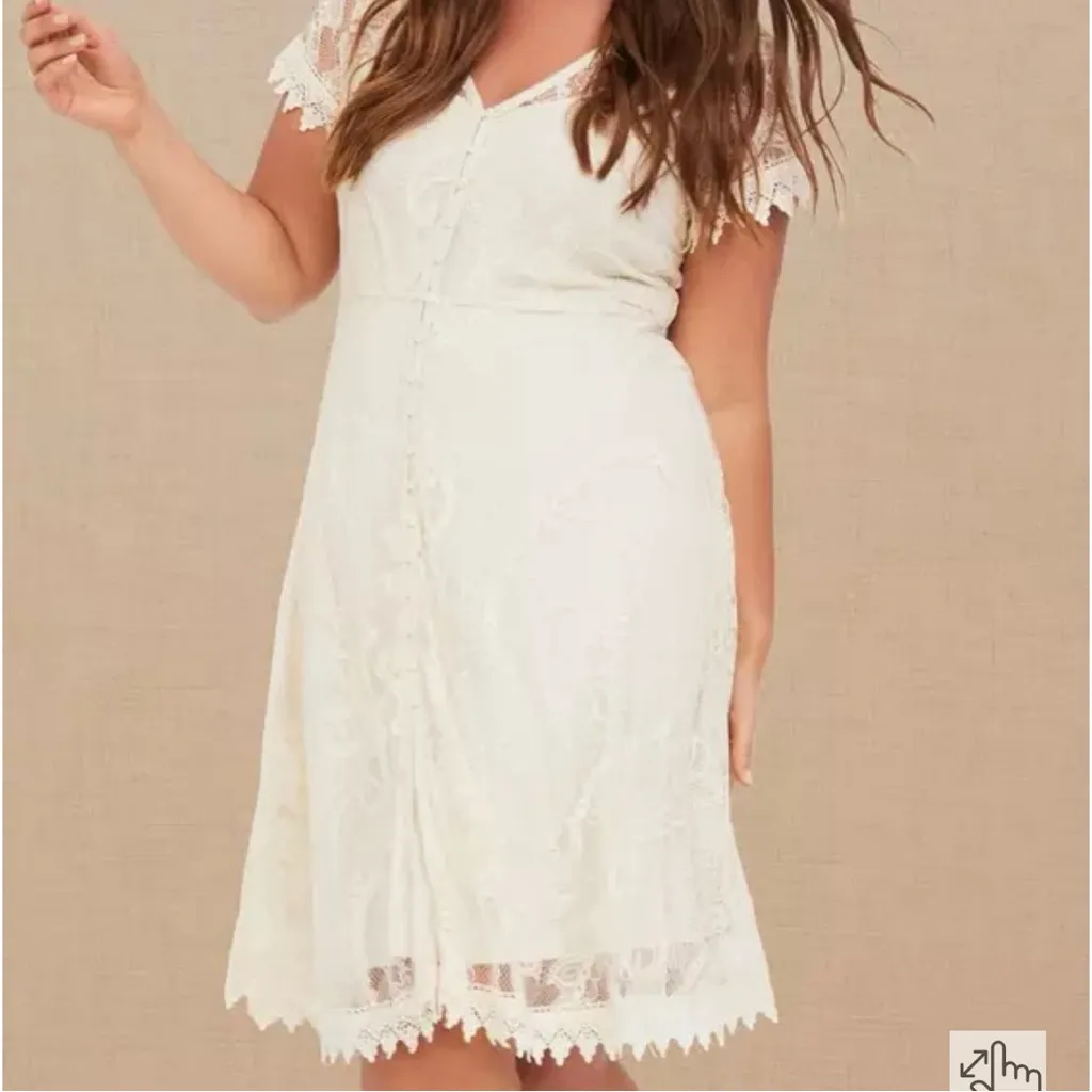 Torrid Mini Lace Button-Front Shirt Dress - Size 3 - Image 12