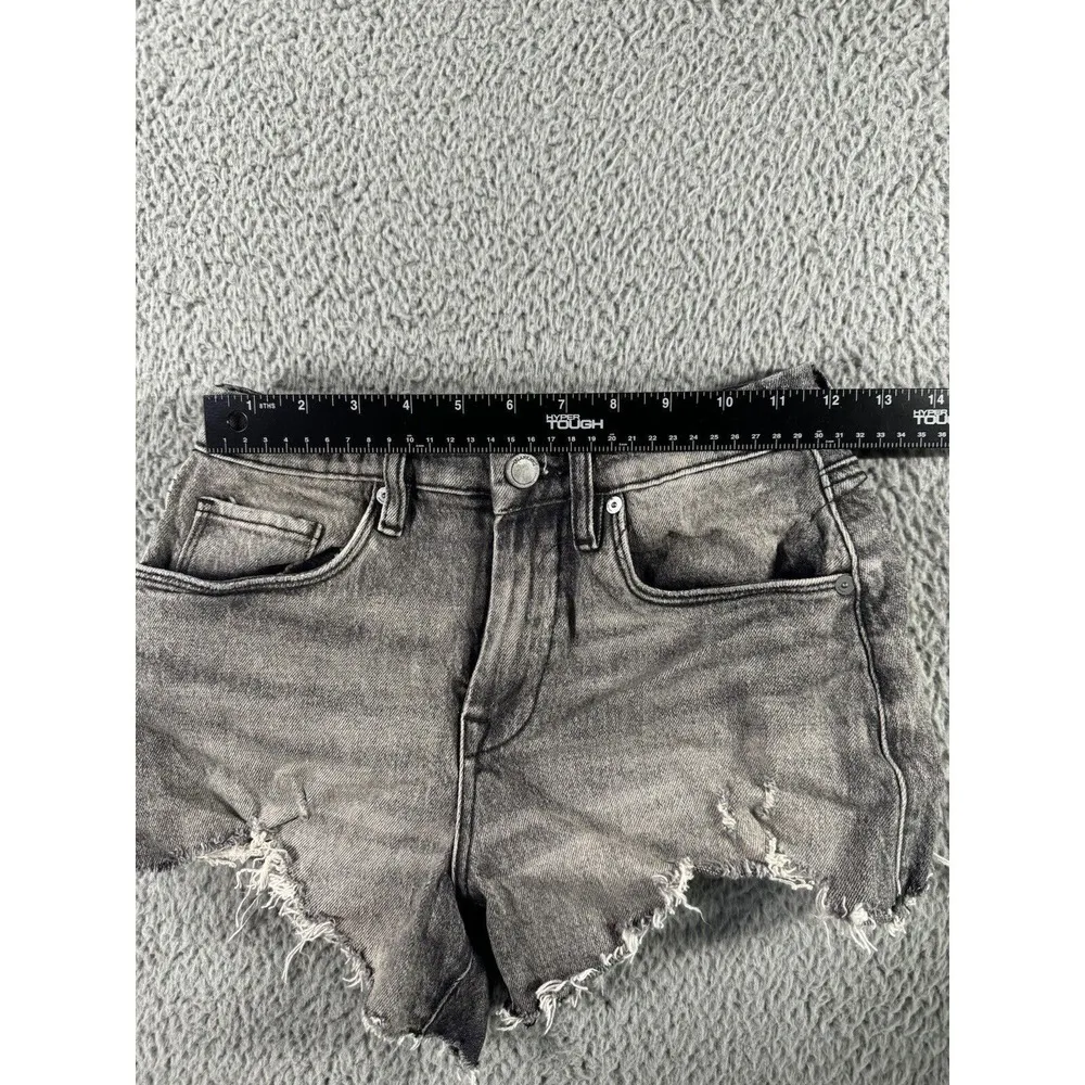 Blank NYC Denim Shorts Women 25 Vintage High Rise Raw‎ Fringe Hem - Image 3
