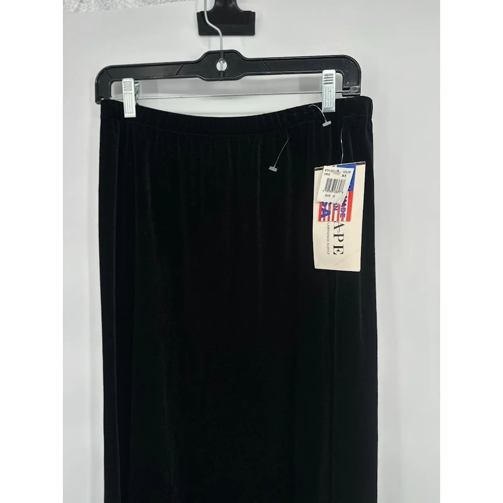 XSCAPE Black Velvet Maxi Skirt Whimsigoth Witchy Vamp Formal Y2K USA Size 1X - Image 2