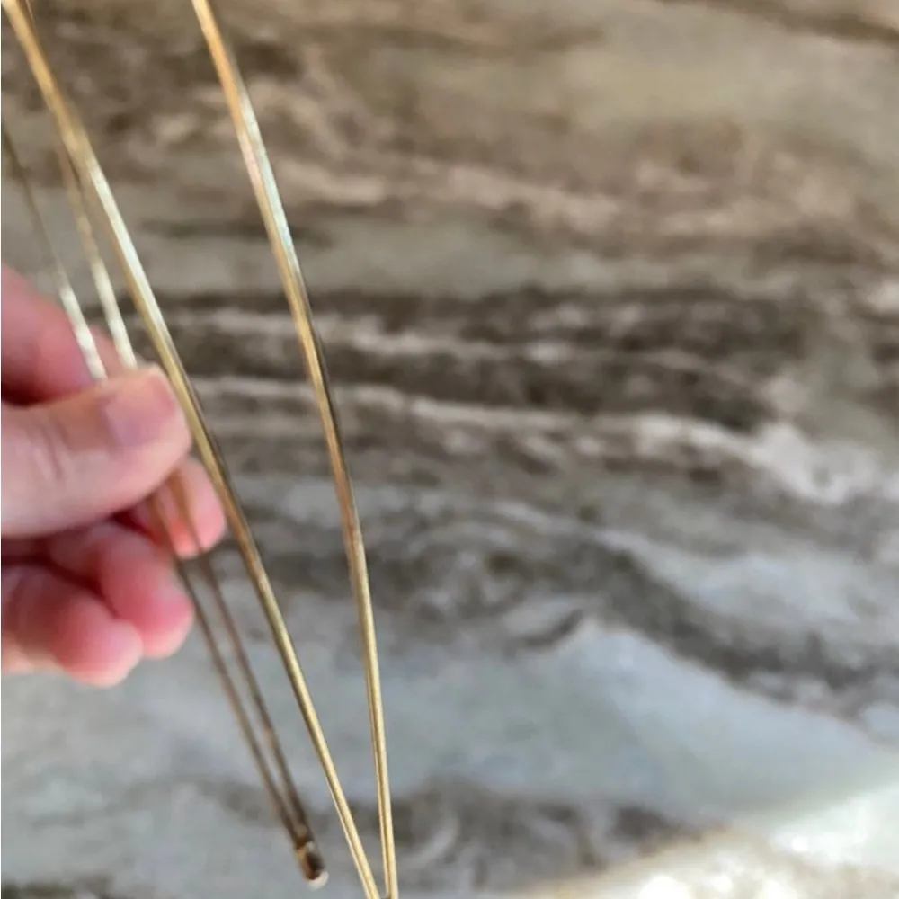 Thin gold double wire headband - Image 8