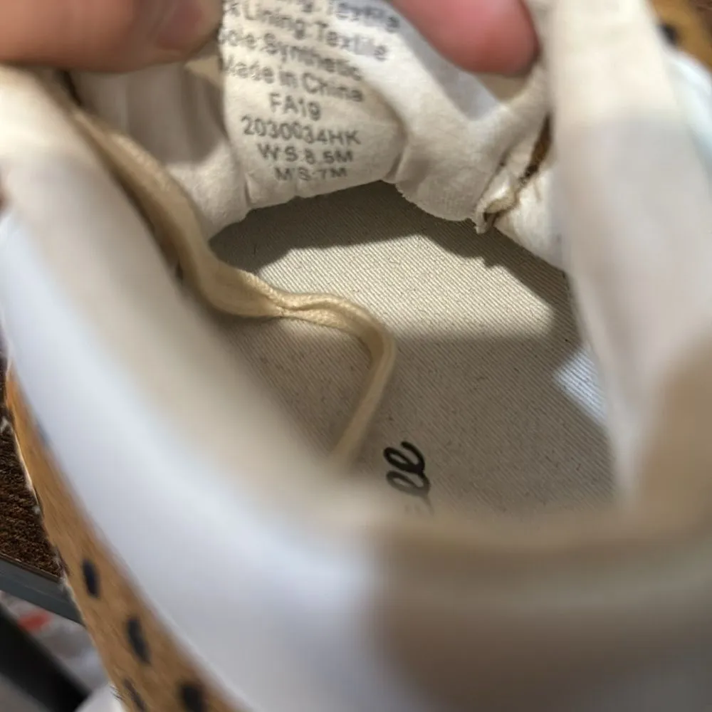 Madewell Sidewalk Spot Dot Genuine Calf Hair High Top Sneakers Shoes 8.5 - Image 10