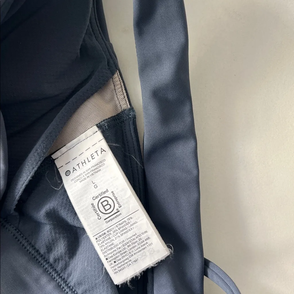 Athleta Train Free Strappy Sports Bra (A-C Cup) in Aspen Slate Blue Large - Image 7