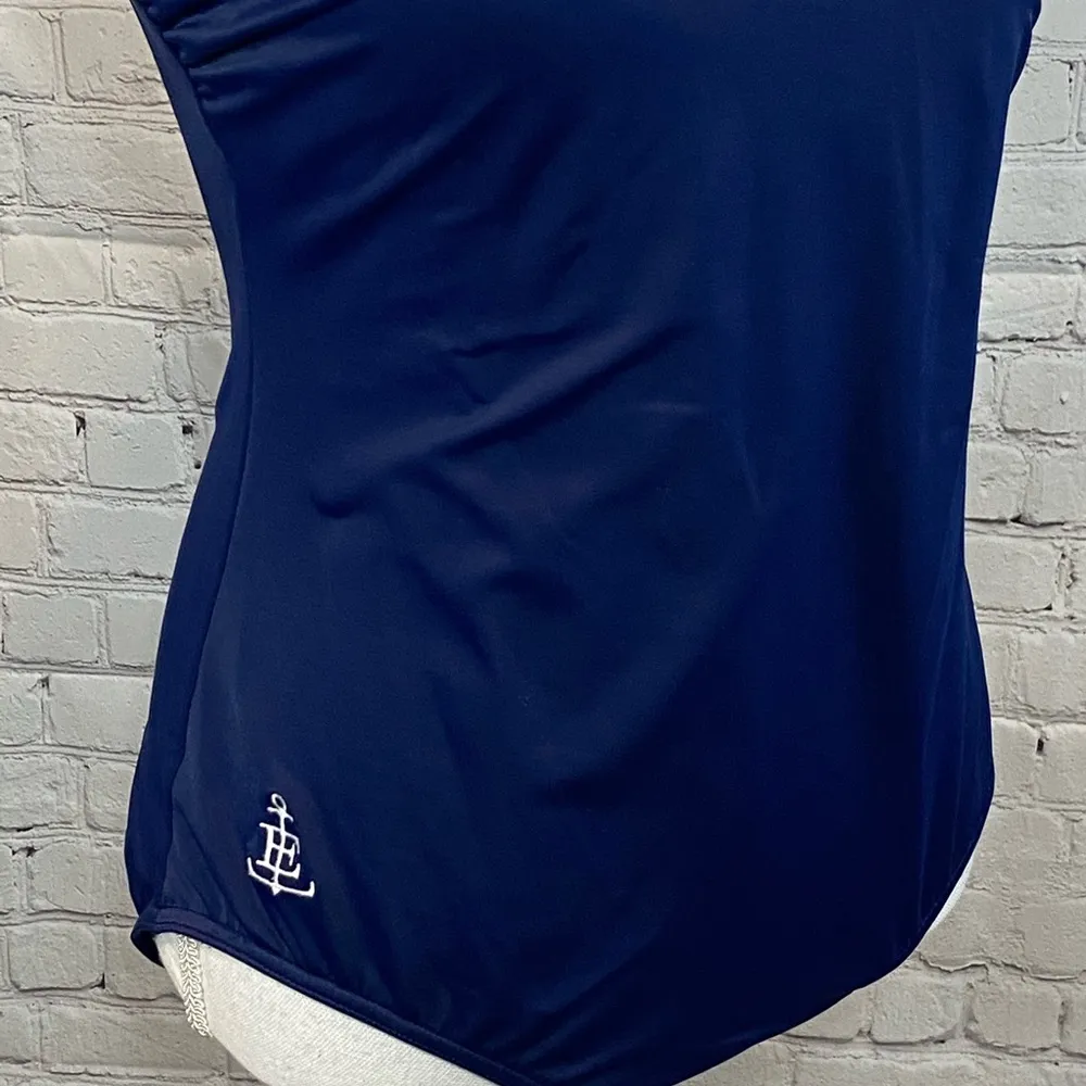 LANDS END Bathing Suit One Piece Navy-12 - Image 2