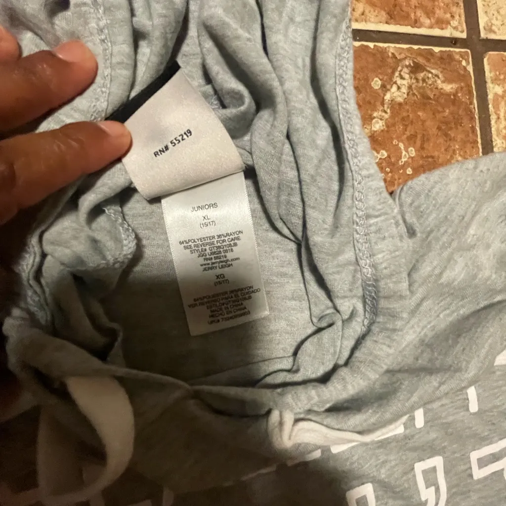 Women’s Hooded T-Shirt: size XL - Image 5