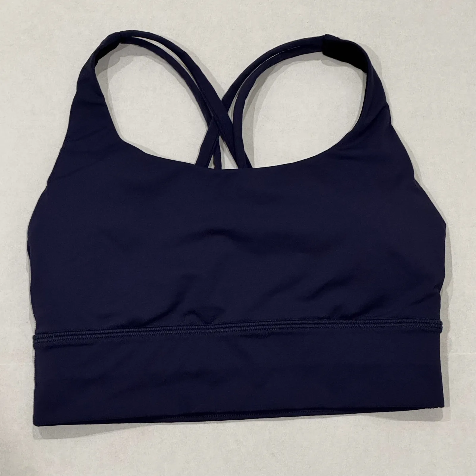 Lululemon Align Bra Navy Blue Crisscross Straps Medium Support Women's Size 4 - Image 2