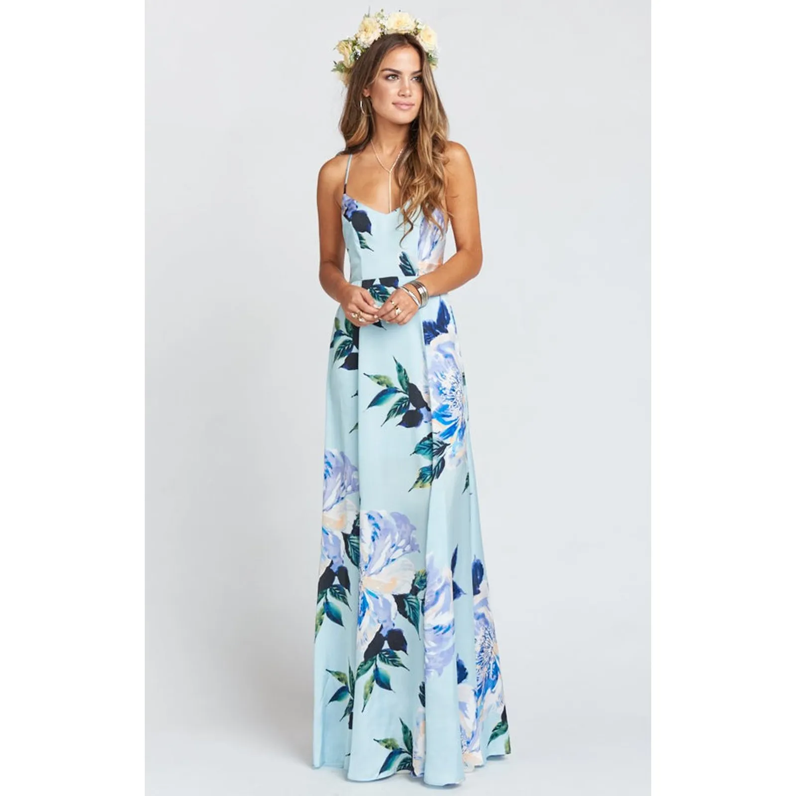 Show Me Your Mumu Godshaw Goddess Gown in Mint to Be Floral XXS NWT - Image 6