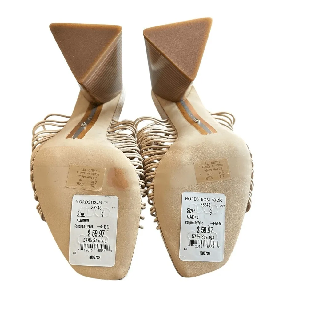 NWT Sam Edelman Laurette Almond Lattice Square Toe Block Heel Sandals - Image 6