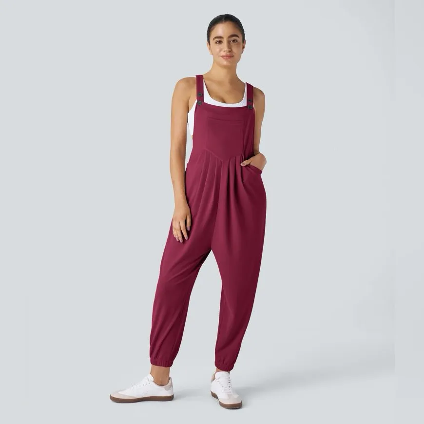 Halara  Women’s Pocket Waffle Casual Jogger Overalls - Image 3