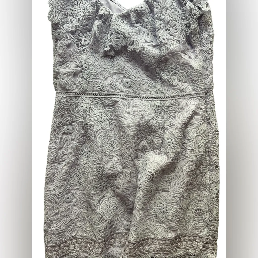 Saylor Adwoa Lilac Lace Mini‎ Dress Ruffle - Image 6