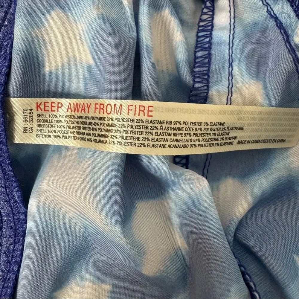 Free People Movement Top Seed Printed Tennis Jacket Blue Combo Medium - Image 9