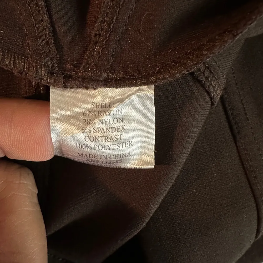 Love Token Pants Womens Small Brown Faux Suede Patch Knee Leggings - Image 7