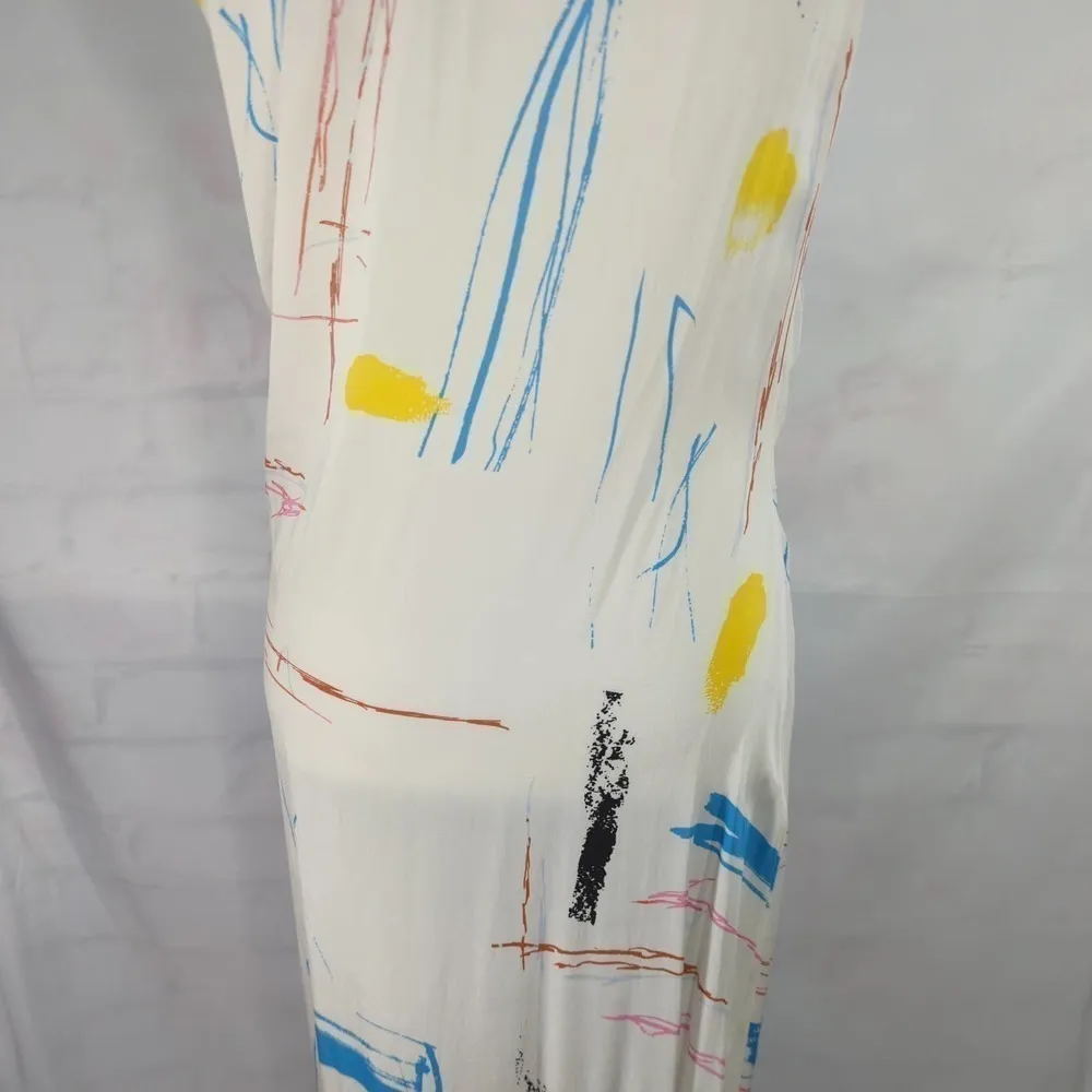 Cedric‎ Charlier Abstract Fantasy Print Hourglass Dress (12 US) MSRP $1495 White - Image 10
