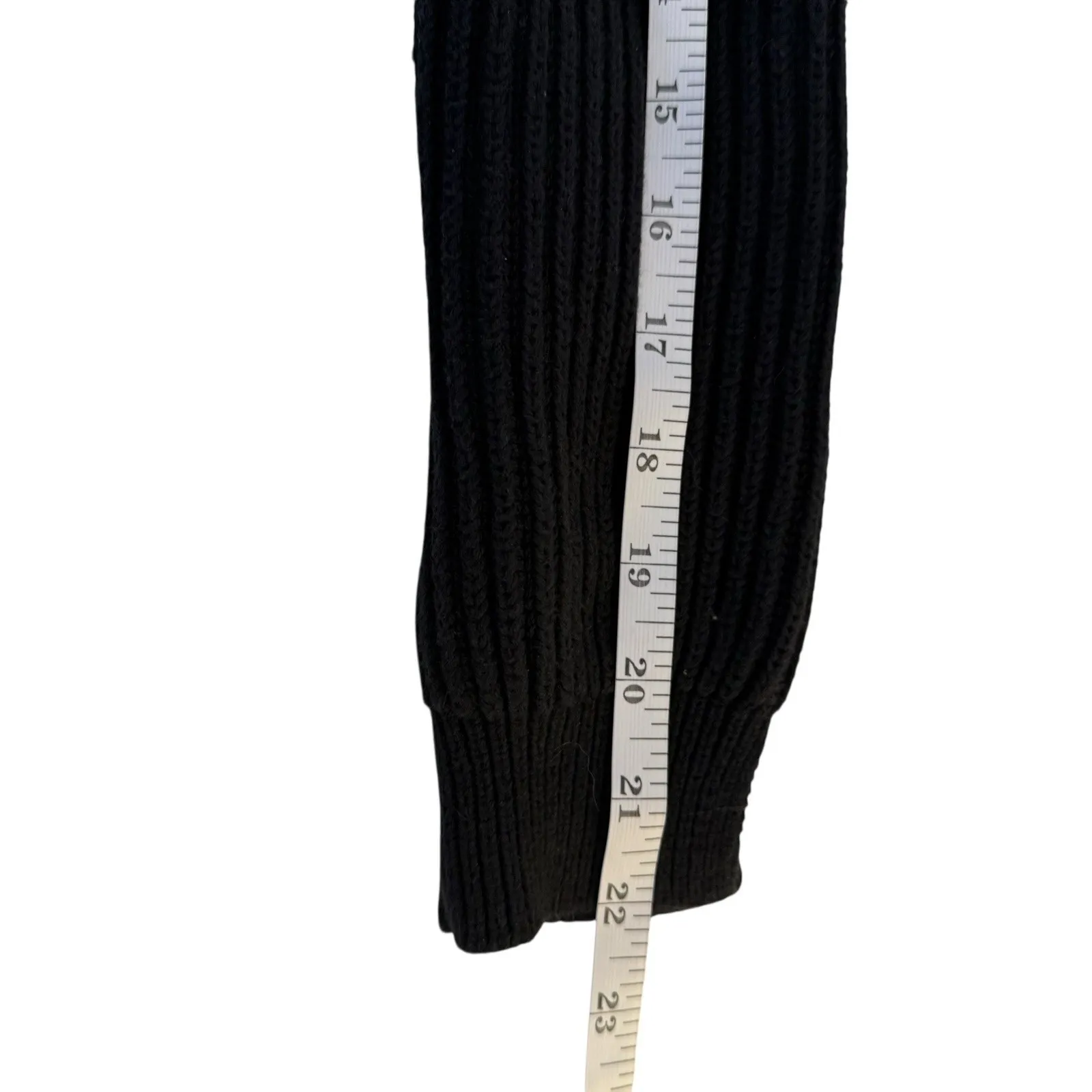 Marine Layer Black Skylar Sweater Womens XS Turtleneck Cotton Wool Blend Ribbed - Image 10