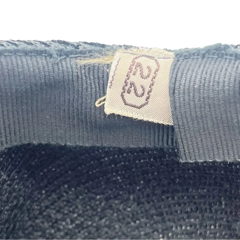 Vintage 50s Tilt Hat Black & Cream Straw Close Style Fascinator Black Mesh Veil - Image 15