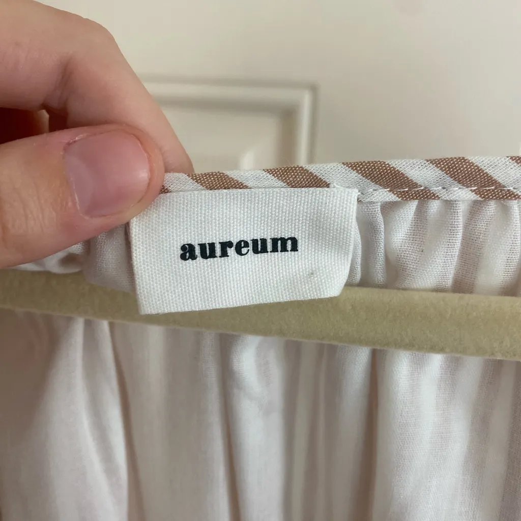 Striped Tan Dress - Image 4