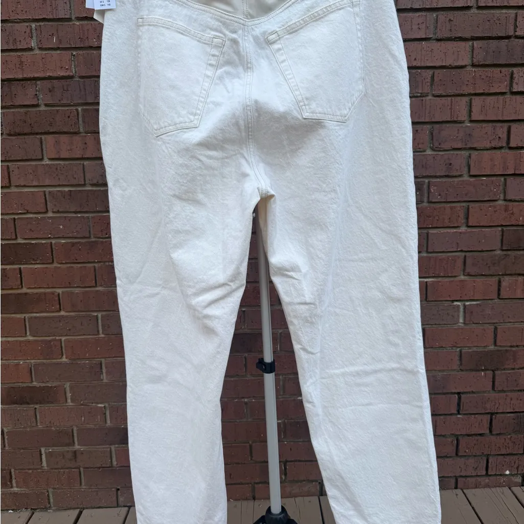 ABERCROMBIE FITCH Curve Love Ultra High Rise 90s Straight Jeans White Size 20 R - Image 7